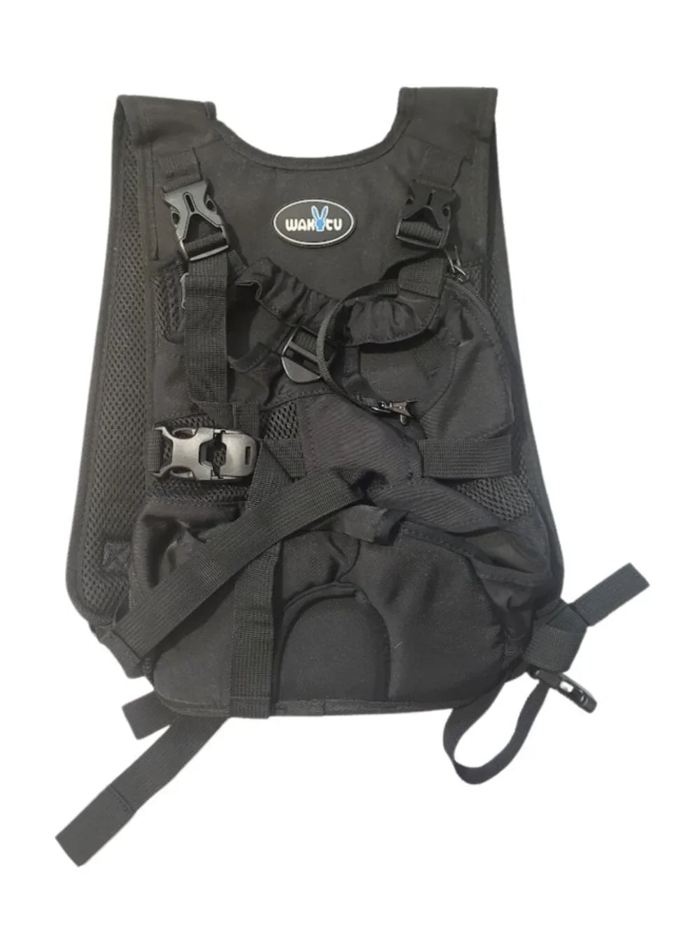 WAKYTU Black Adjustable Front Backpack Dog Carrier - Size Small 16x10